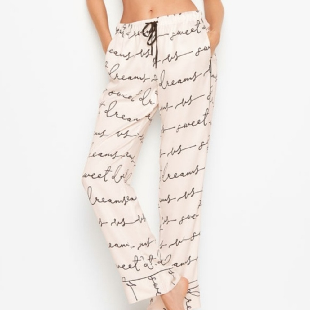 NWT Victoria's Secret satin pajama pants w pocket